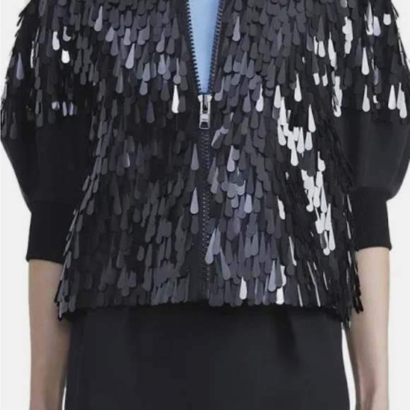 LAFAYETTE 148 NEW YORK PAILLETTE
LANTERN SLEEVE
WOOL & SILK BLEND
JACKET - Picture 8 of 13